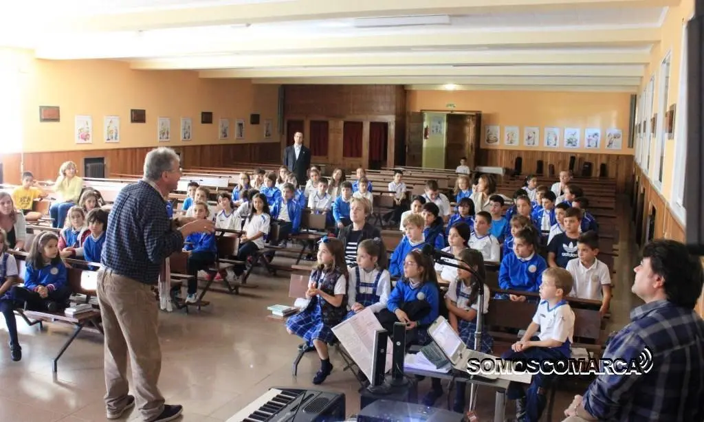 Morán durante la charla dada en Pablo VI