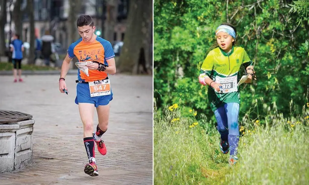 Eros Álvarez y Mailen Aller, corredores del Club Peña Trevinca  (foto: Club Peña Trevinca)