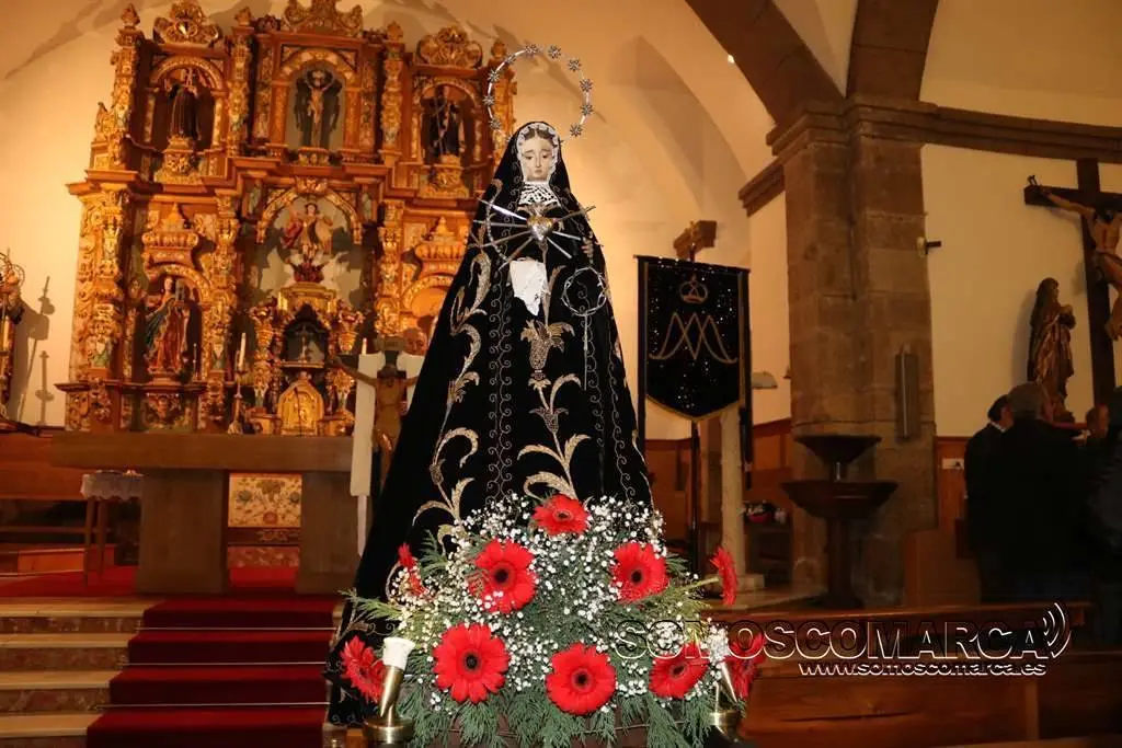 Imagen de la Dolorosa en la iglesia de Petín