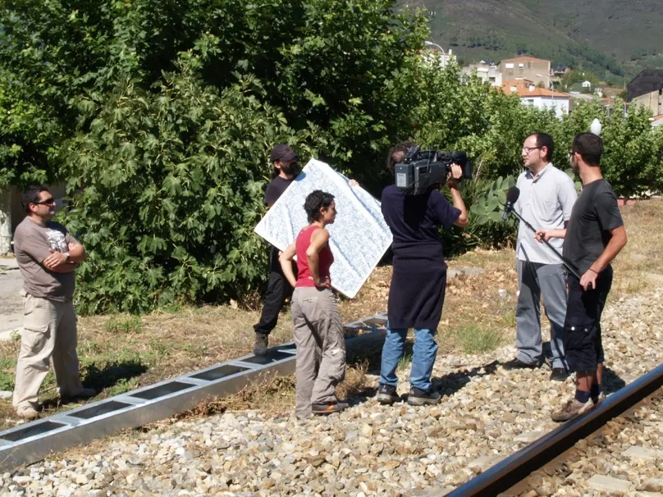 Un momento da rodaxe de «Apartado 12», na Rúa no 2006