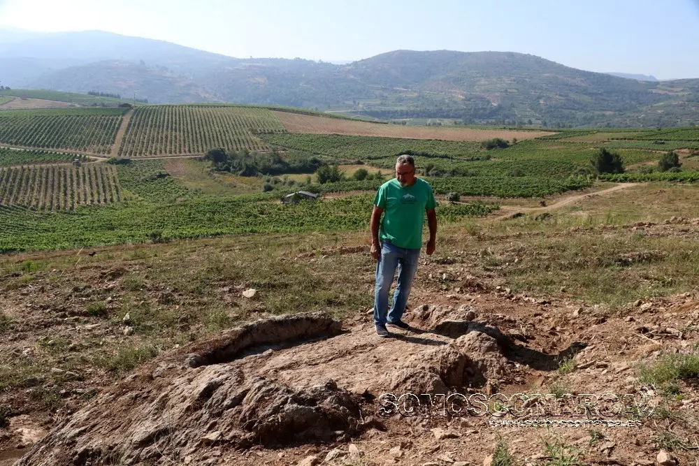 José Fernández en los lagares de Larouco