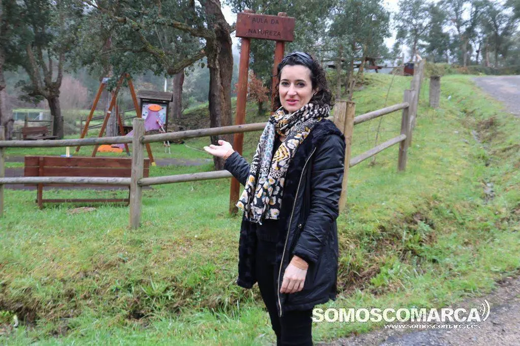 Patricia Lamela na aula da natureza de Freixido, Larouco