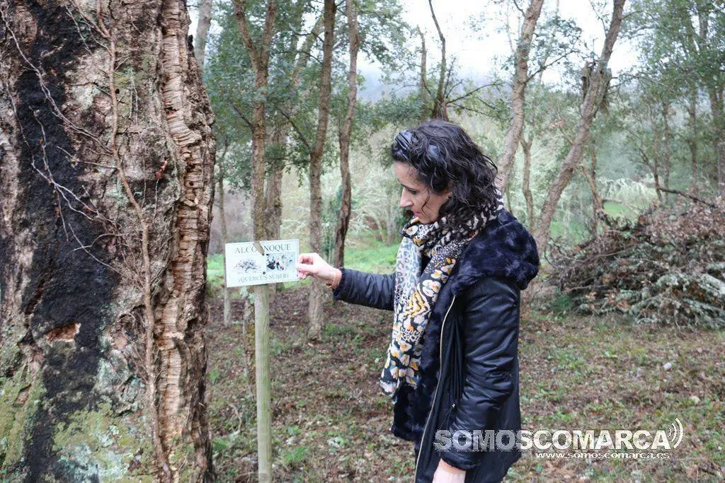 Patricia Lamela na aula da natureza de Freixido, Larouco