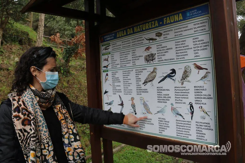 Patricia Lamela na aula da natureza de Freixido, Larouco