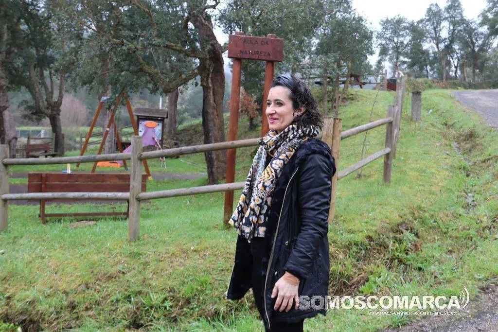 Patricia Lamela na aula da natureza de Freixido, Larouco