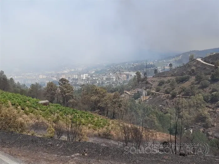 O incendio en Castro de Vilariño, Vilariño, Soulecín, Viloira, Santigoso, Candís e medios de emerxencia (16)