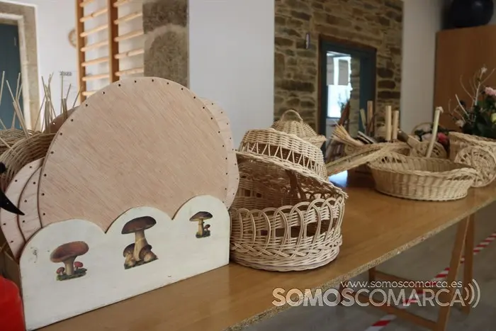 Objetos realizados en el taller de cestería