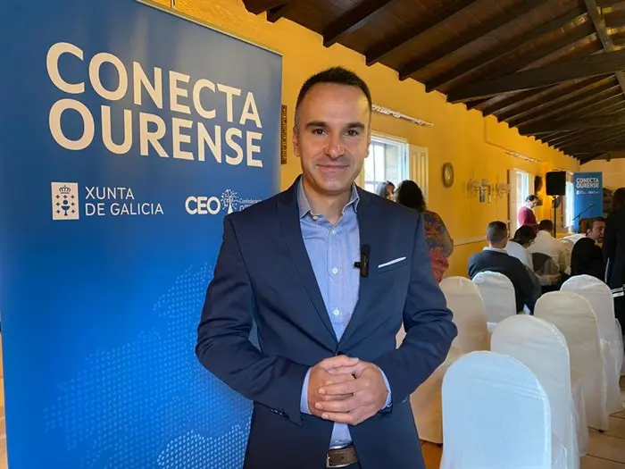 Fernando Guldrís, presidente del Igape, en el foro 'Think That' en O Barco