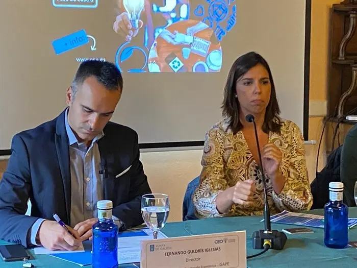 Fernando Guldrís, presidente del Igape, en el foro 'Think That' en O Barco