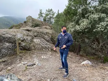 Mario Nogueira no museo que está a crear