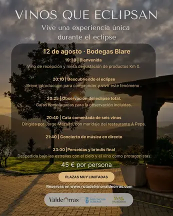 cartel Cata Vinos que Eclipsan. Blare