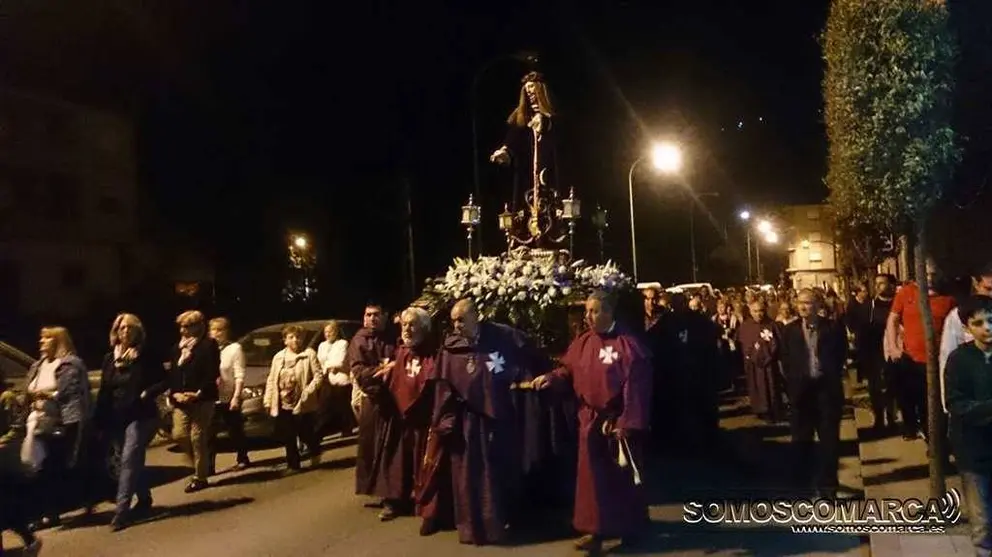 Procesión del Silencio el Día de Jueves Santo en O Barco de Valdeorras