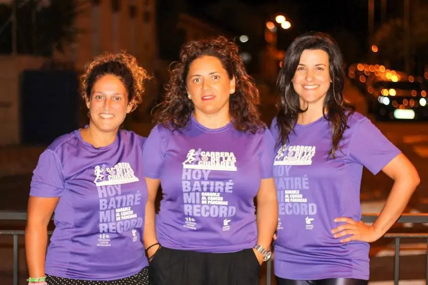 Carrera de las Ciudades. Belén, Patricia y Eva organizadoras del evento