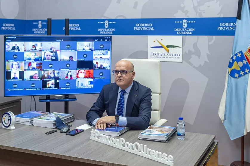 Videoconferencia Manuel Baltar na Asamblea Xeral do Eixo Atlántco.