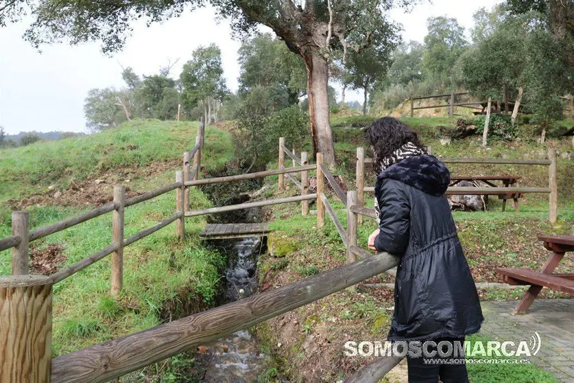 Patricia Lamela na aula da natureza de Freixido, Larouco