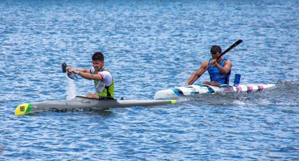 Adrián Prada durante el maratón en Pontevedra