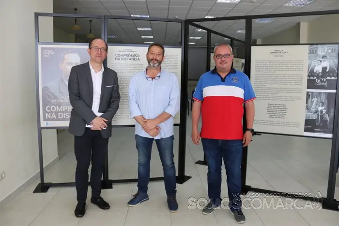 Anxo Lorenzo, secretario xeral de Cultura da Xunta; Enrique Álvarez, alcalde de Vilamartín e César Fernández, vicepresidente segundo da Deputación de Ourense