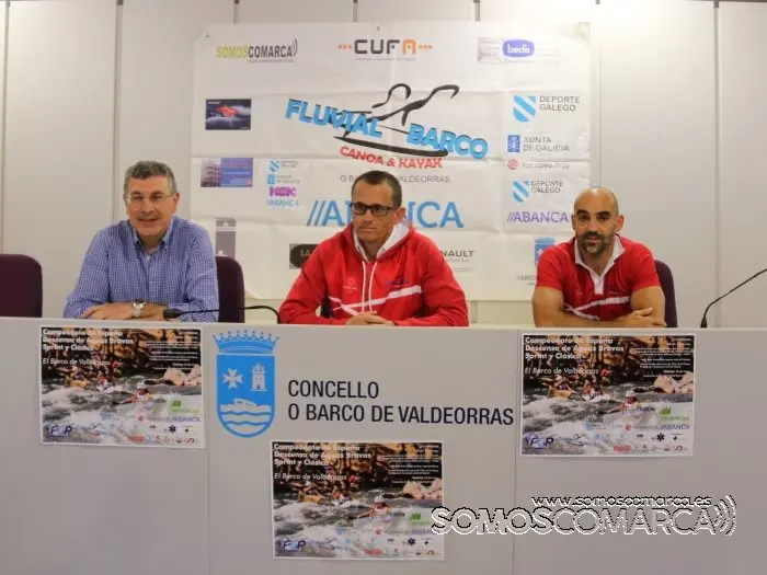 Presentación Campeonato Aguas Bravas 2022. Aurentino Alonso, Frenando García, Jesús Rodríguez