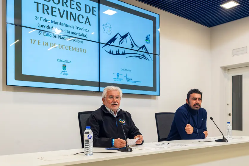 Ás -12.00: Presentación da 3ª Feira Montañas de Trevinca e 5º Nadal Enxebre da Veiga.- O presidente do Inorde e vicepresidente da Deputación de Ourense, Rosendo Fernández; e o alcalde da Veiga, Juan Anta, presentarán a 3ª edición da Feira de Montañas de Trevinca (produtos de Alta Montaña) e 5ª edición do Nadal Enxebre da Veiga, que se celebrará os días 17 e 18 de decembro. Lugar: Sala de prensa do Pazo Provincial.