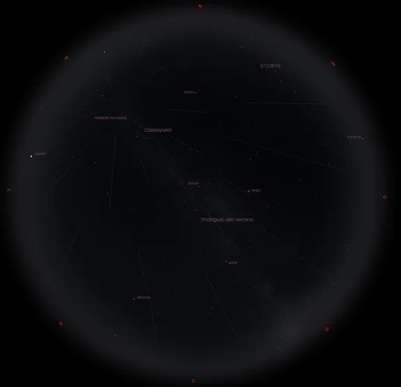 Perseidas mapa