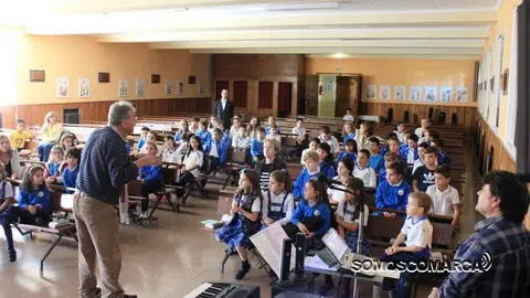 Morán durante la charla dada en Pablo VI