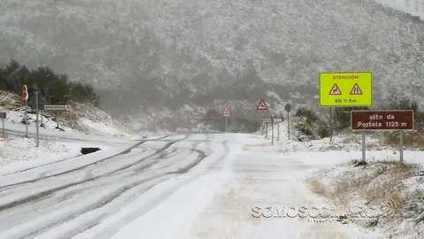 Nieve desde Alto da Portela