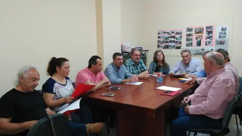 Portavoces y Alcaldes del PSOE en la comarca de Valdeorras