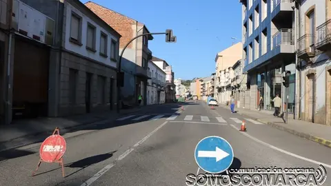 Corte Calle Progreso con cruce Avd de Almendralejo
