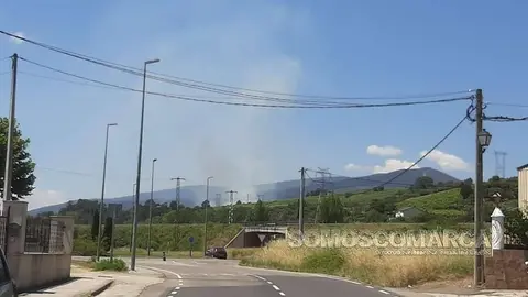 Incendio forestal en Córgomo (Vilamartín)