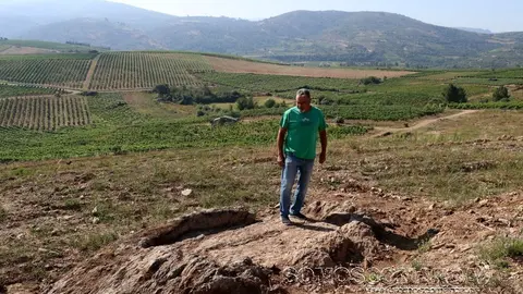 José Fernández en los lagares de Larouco