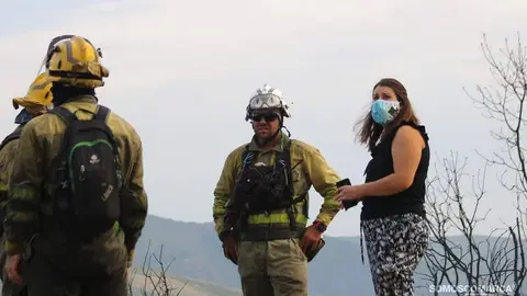 Melisa Macía en incendio de Vilariño de Conso