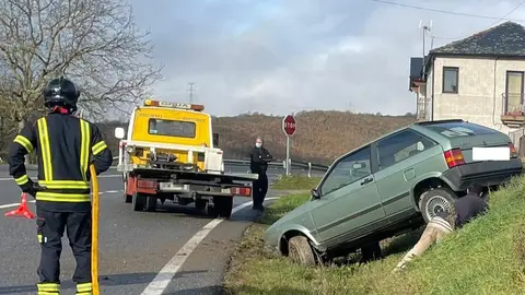 Salida de Vía en Mourisca (Viana do Bolo)