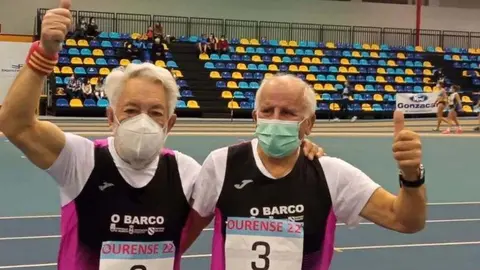 Paco Bao y José Manuel en el campeonato Máster  autonómico de pista cubierta (2)