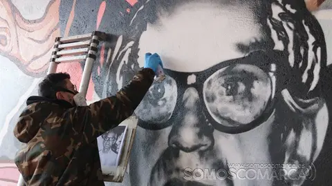 Mural a Florencio no colexio de Vilamartín (9)
