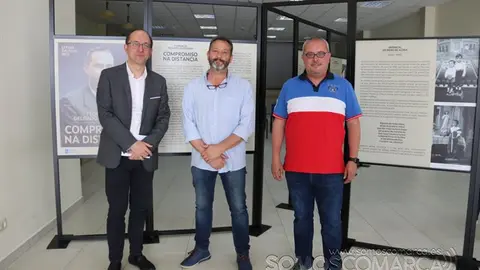 Anxo Lorenzo, secretario xeral de Cultura da Xunta; Enrique Álvarez, alcalde de Vilamartín e César Fernández, vicepresidente segundo da Deputación de Ourense