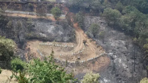 O incendio en Castro de Vilariño, Vilariño, Soulecín,  Viloira, Santigoso, Candís e medios de emerxencia (30)