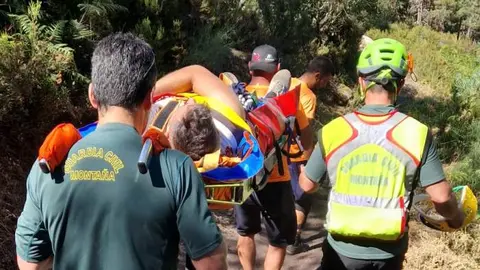 Ereim rescata a un ciclista en el bike park de manzaneda