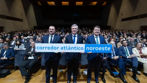 Imaxes do desenvolvemento da xornada Foro Corredor Atlántico Noroeste. Unha estratexia conxunta para un proxecto común.
Palacio de Congresos de Galicia, Santiago de Compostela, 27/01/23.