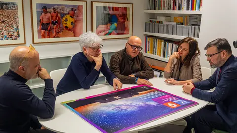 Encontro Manuel Baltar (Presidente da Deputación Ourense) acompañdo de Juan Rivas (Organizador da ICCWEEK) cobb Alberto Fesser, Mariana Pineda (do grupo de direccion de La Fábrica) en Madrid.