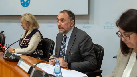 O conselleiro de Sanidade, Julio García Comesaña, comparece na Comisión 3ª de Economía, Facenda e Orzamentos do Parlamento de Galicia, para dar conta do proxecto de orzamentos do seu departamento para 2024.