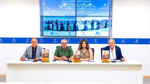 XV CERTAME CELTIBÉRICO
O vicepresidente segundo da Deputación, César Fernández, participa na ROLDA DE PRENSA de presentación do XV Certame Celtibérico de Bandas de Gaitas. Na sala de prensa do Pazo Provincial. Tamén participan Beatriz Fernández Fernández (Directora territorial da conselleria de Presidencia da Xunta en Ourense), Amable Fernández Basalo (Alcalde de Manzaneda) e Xosé Lois Foxo (Director da Real Banda de Gaitas da Deputación de Ourense):