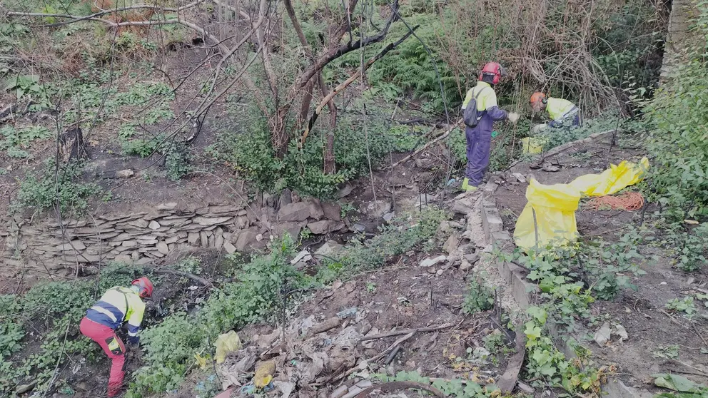 Trabajos de la brigada de la CHMS