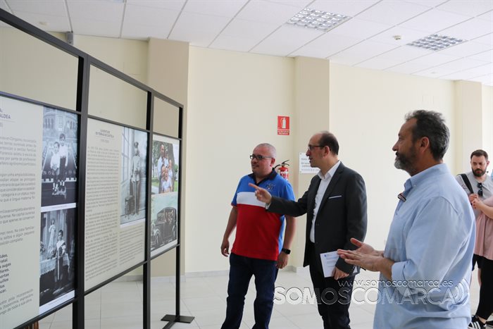 Anxo Lorenzo, secretario xeral de Cultura da Xunta; Enrique Álvarez, alcalde de Vilamartín e César Fernández, vicepresidente segundo da Deputación de Ourense