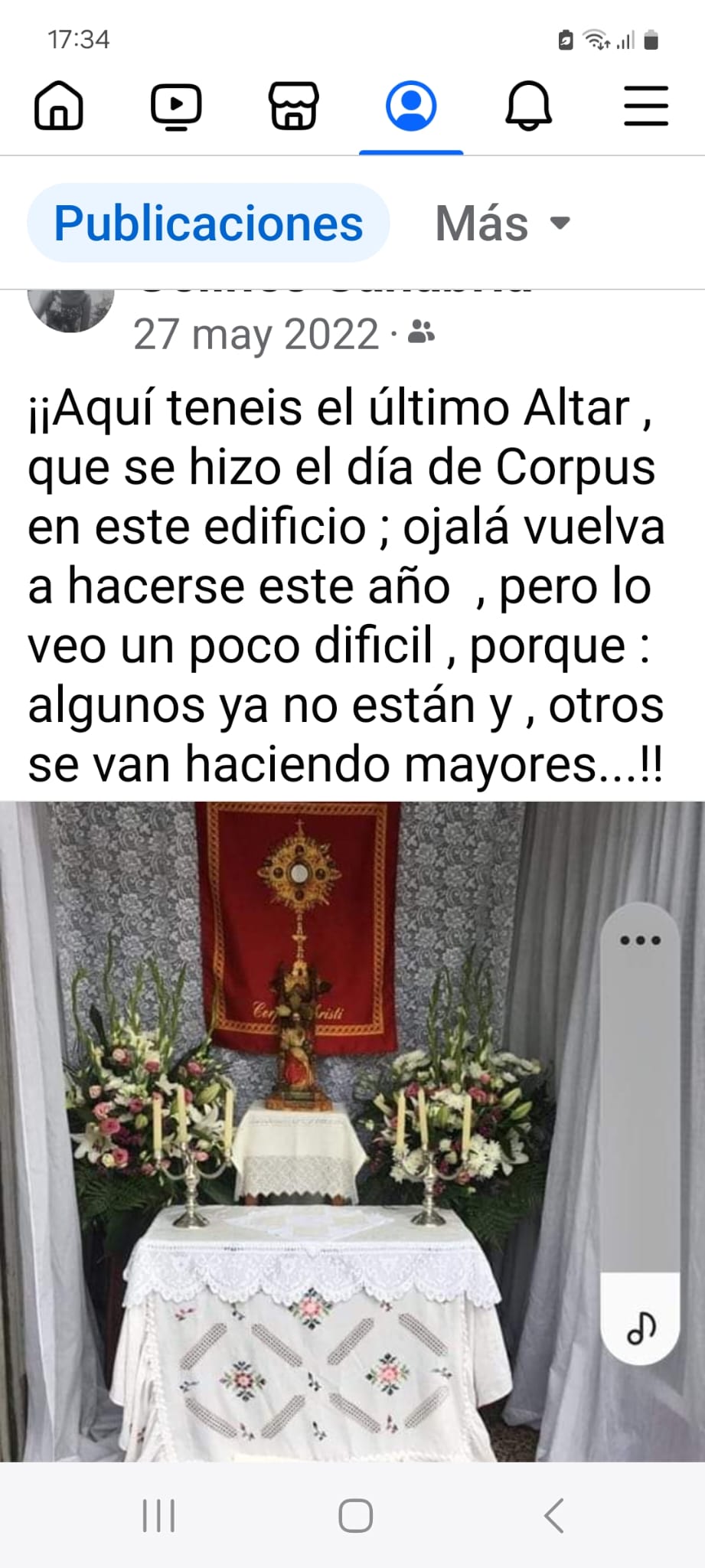 altar calle Manuel Quiroga