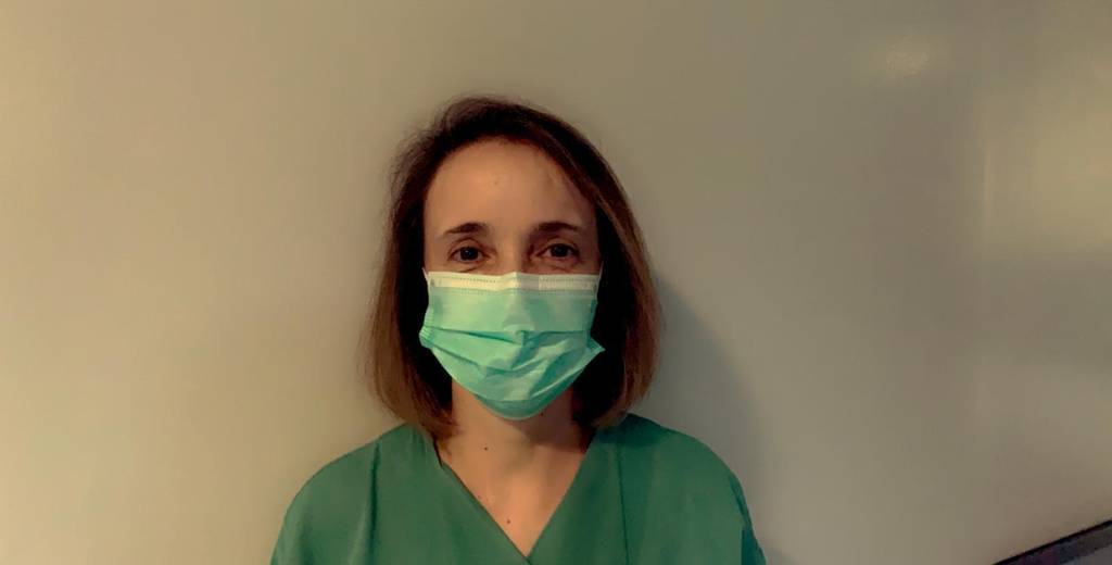 Marivi dispuesta a comenzarr la jornada y hacer frente a la Covid-2019